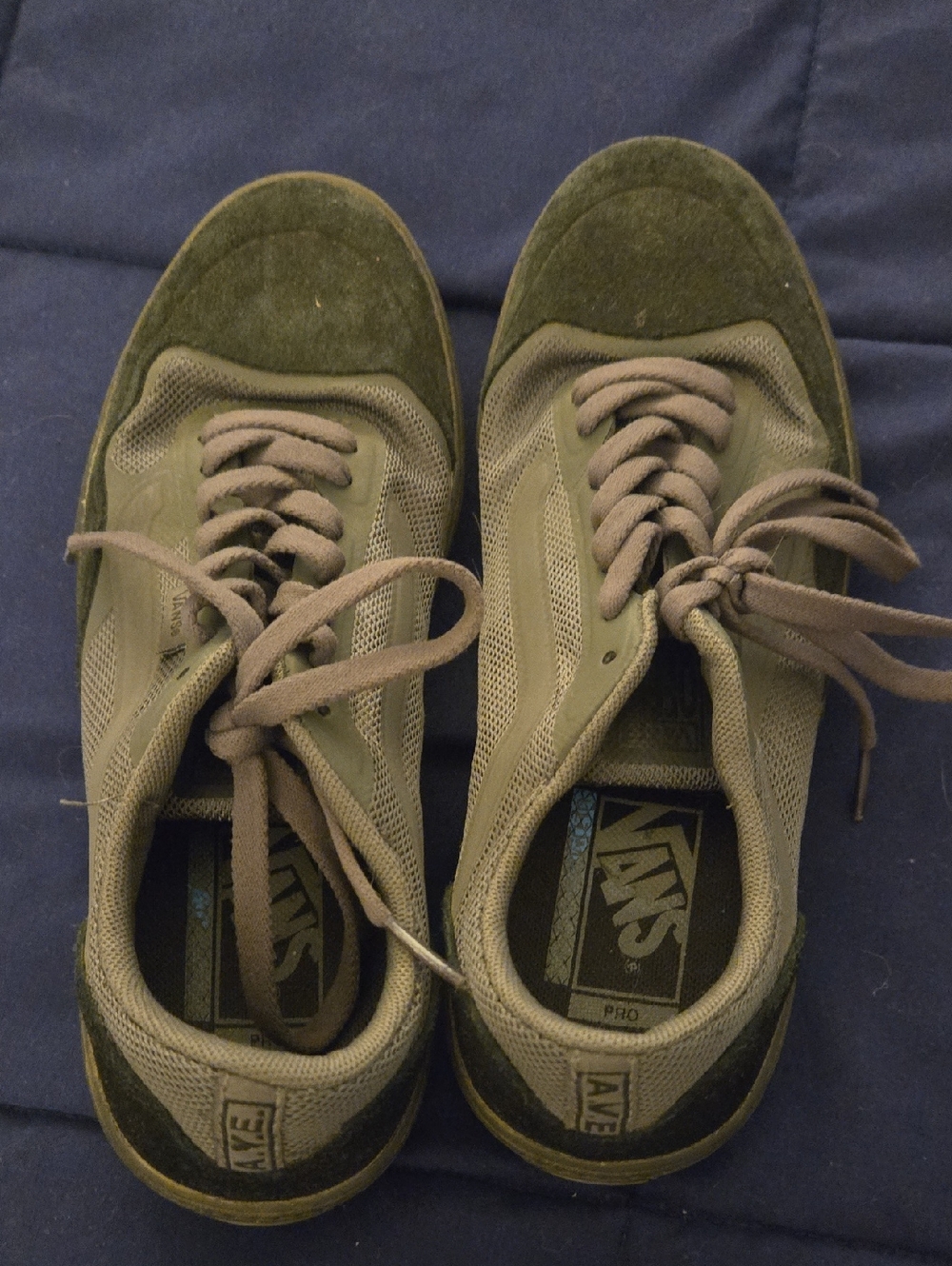 Vans Men’s Low-Top Skate Sneakers in Olive/Khaki